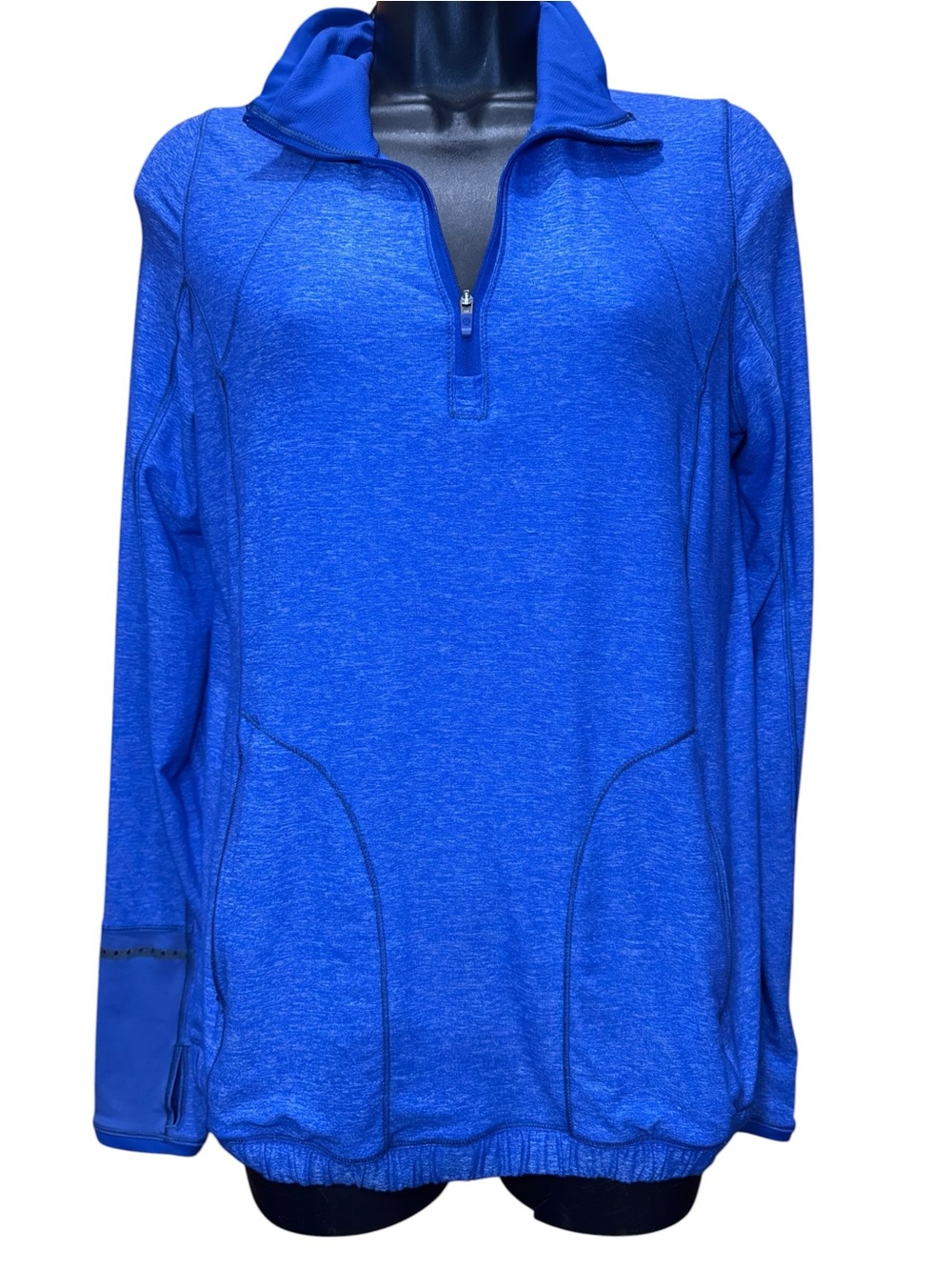 lululemon Electric Blue Half-Zip Cowl Pullover